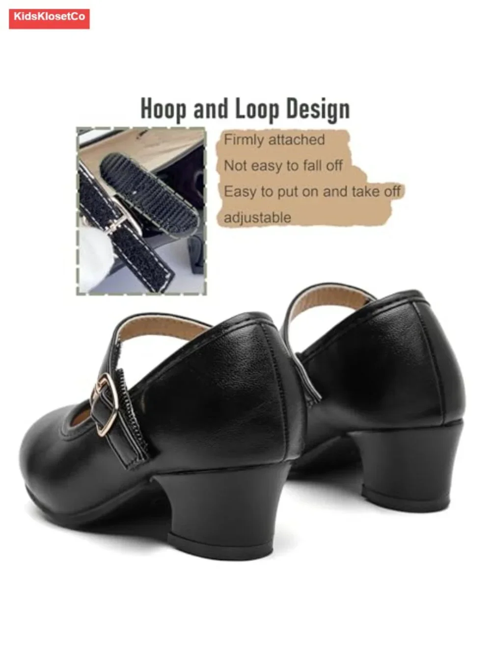 Girls Patent Leather Mary Jane Flats with Bow, Low Heel Dress Shoes